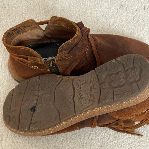 BORN brown leather booties - Picture 4 of 8